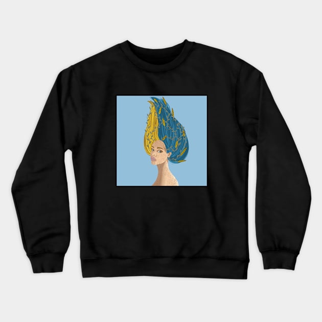 Support Ukraine Crewneck Sweatshirt by Nastya Li